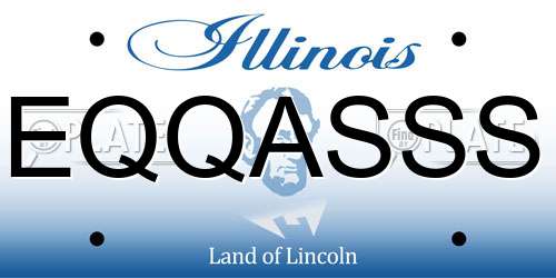 EQQASSS Illinois License Plate
