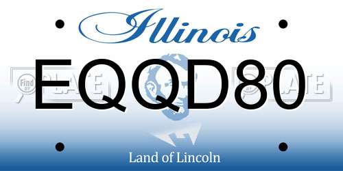EQQD80 Illinois License Plate