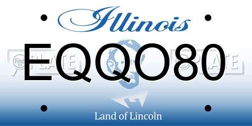 EQQO80 Illinois License Plate