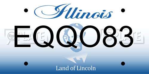 EQQO83 Illinois License Plate