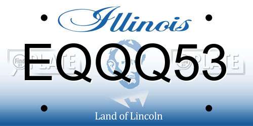 EQQQ53 Illinois License Plate