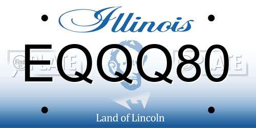 EQQQ80 Illinois License Plate