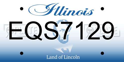 EQS7129 Illinois License Plate