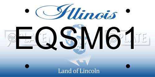EQSM61 Illinois License Plate