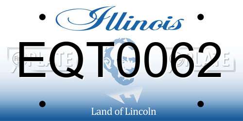 EQT0062 Illinois License Plate