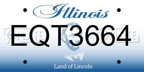 EQT3664 Illinois License Plate