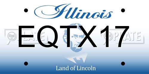EQTX17 Illinois License Plate