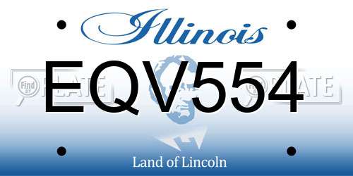 EQV554 Illinois License Plate