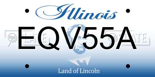 EQV55A Illinois License Plate