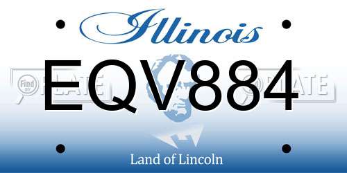 EQV884 Illinois License Plate
