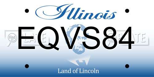 EQVS84 Illinois License Plate