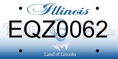 EQZ0062 Illinois License Plate