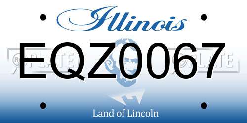 EQZ0067 Illinois License Plate