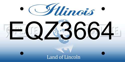 EQZ3664 Illinois License Plate