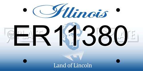 ER11380 Illinois License Plate