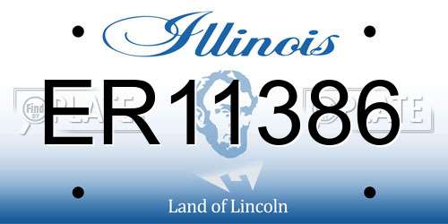 ER11386 Illinois License Plate