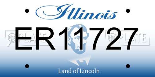 ER11727 Illinois License Plate