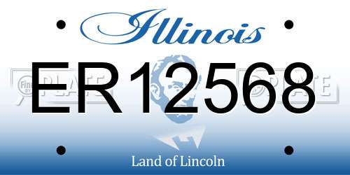 ER12568 Illinois License Plate