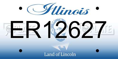 ER12627 Illinois License Plate