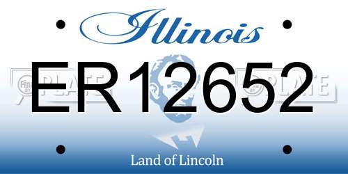 ER12652 Illinois License Plate