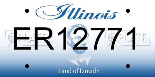 ER12771 Illinois License Plate