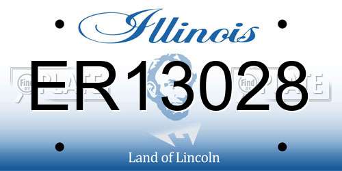 ER13028 Illinois License Plate