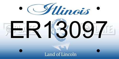 ER13097 Illinois License Plate
