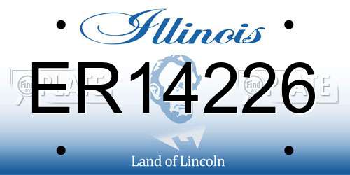 ER14226 Illinois License Plate
