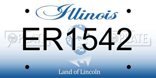 ER1542 Illinois License Plate