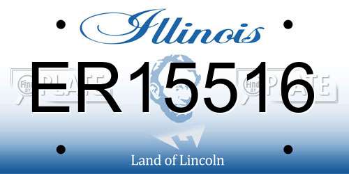 ER15516 Illinois License Plate