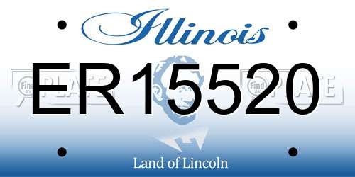 ER15520 Illinois License Plate