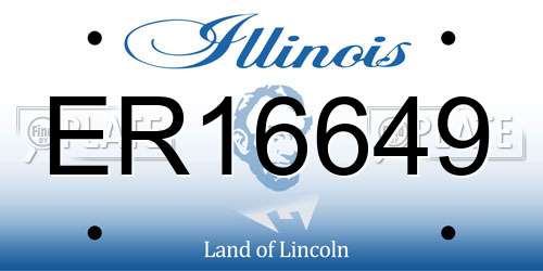 ER16649 Illinois License Plate