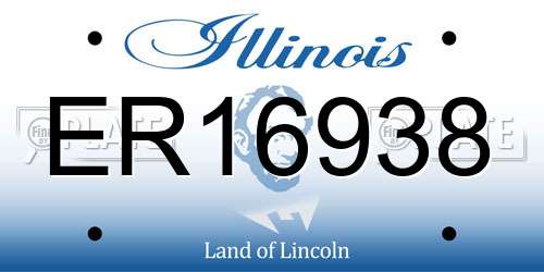 ER16938 Illinois License Plate