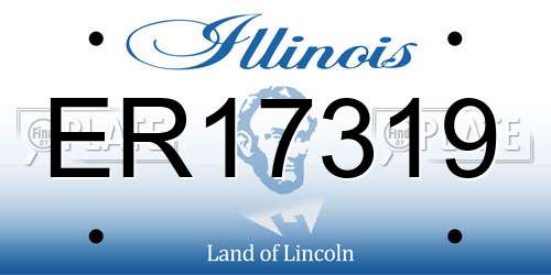ER17319 Illinois License Plate