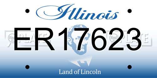 ER17623 Illinois License Plate