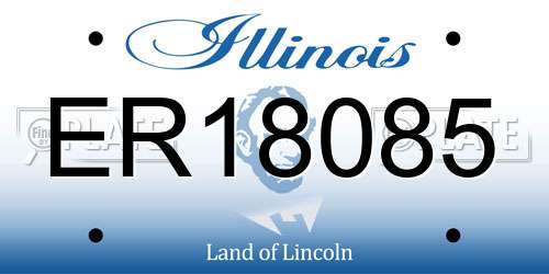 ER18085 Illinois License Plate