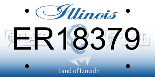 ER18379 Illinois License Plate