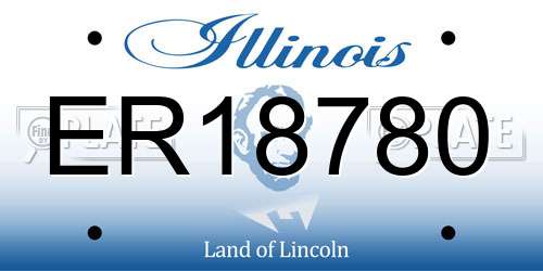 ER18780 Illinois License Plate