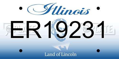 ER19231 Illinois License Plate