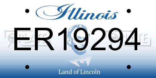 ER19294 Illinois License Plate