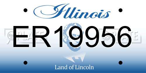 ER19956 Illinois License Plate