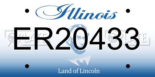 ER20433 Illinois License Plate
