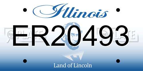 ER20493 Illinois License Plate