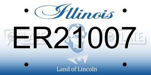 ER21007 Illinois License Plate