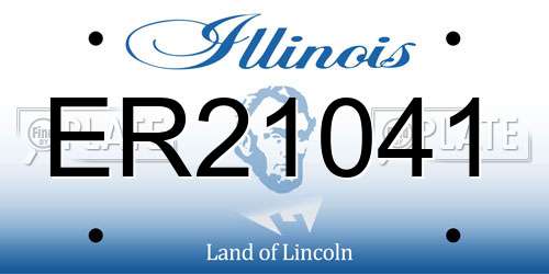 ER21041 Illinois License Plate