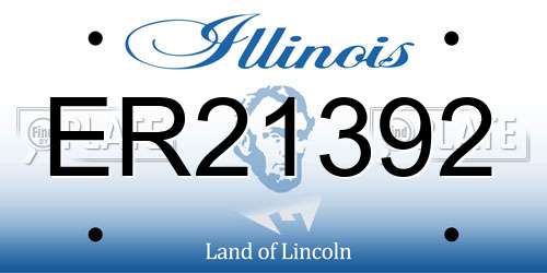 ER21392 Illinois License Plate