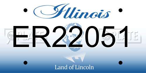 ER22051 Illinois License Plate
