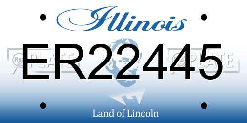 ER22445 Illinois License Plate