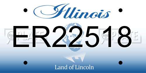 ER22518 Illinois License Plate