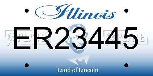 ER23445 Illinois License Plate